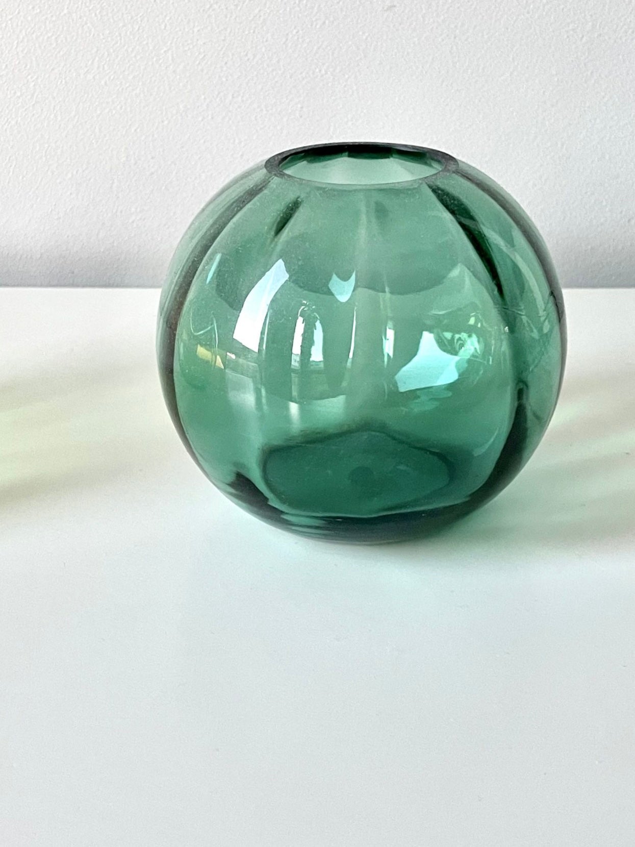 Glass vase produced by Johannes Lorup manufactury (Green)