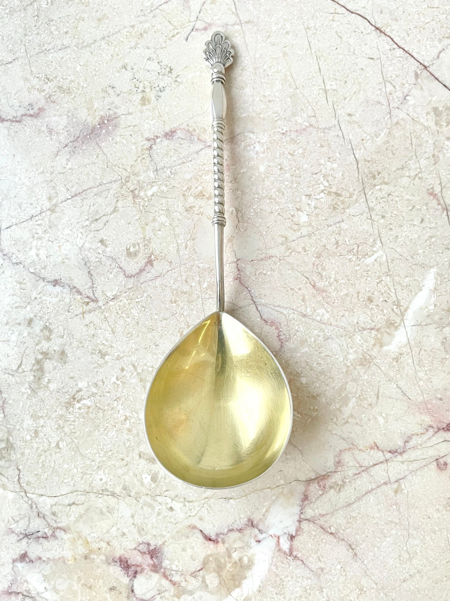 Big silver salad spoon from Soviet Era