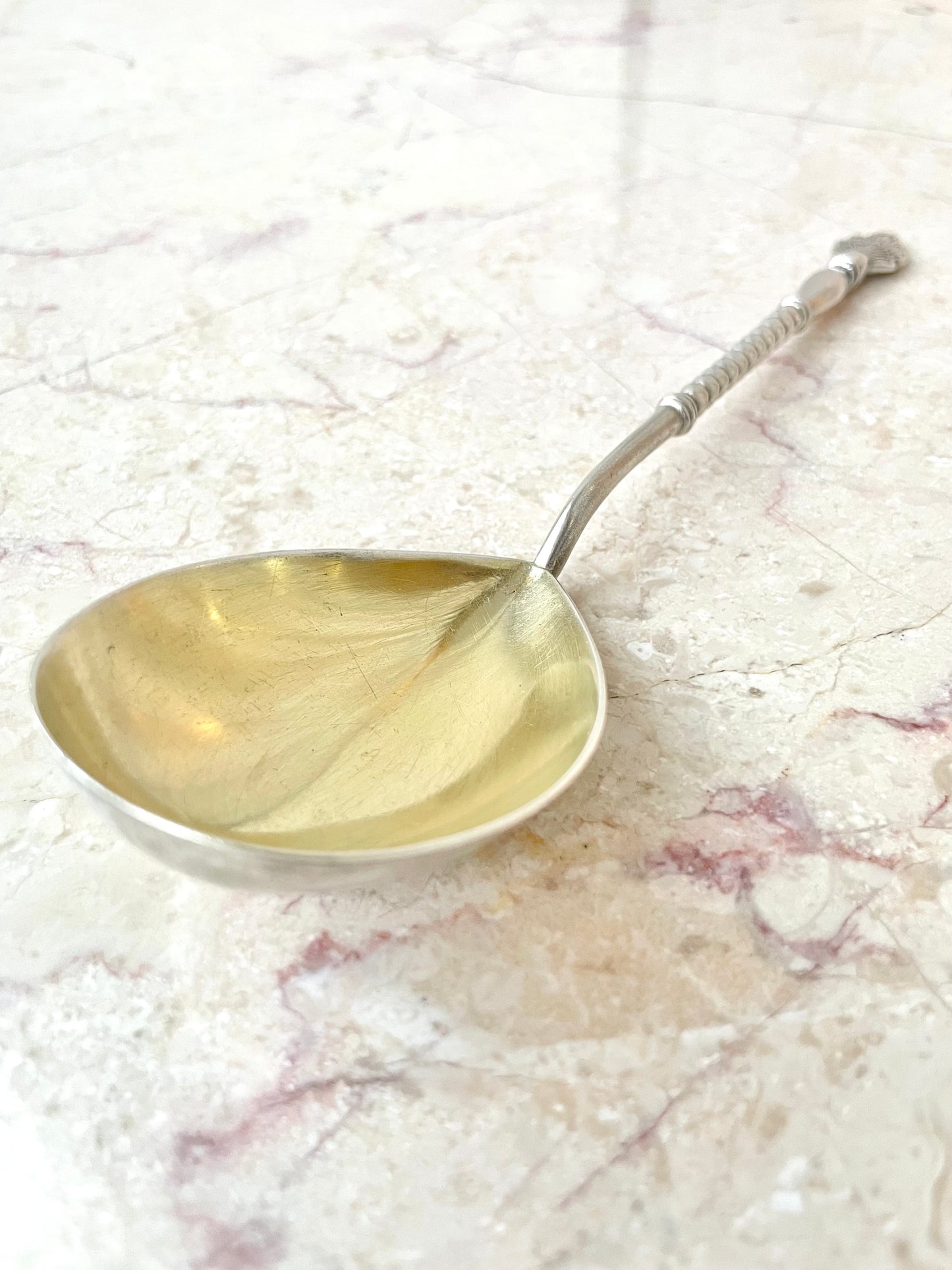 Big silver salad spoon from Soviet Era