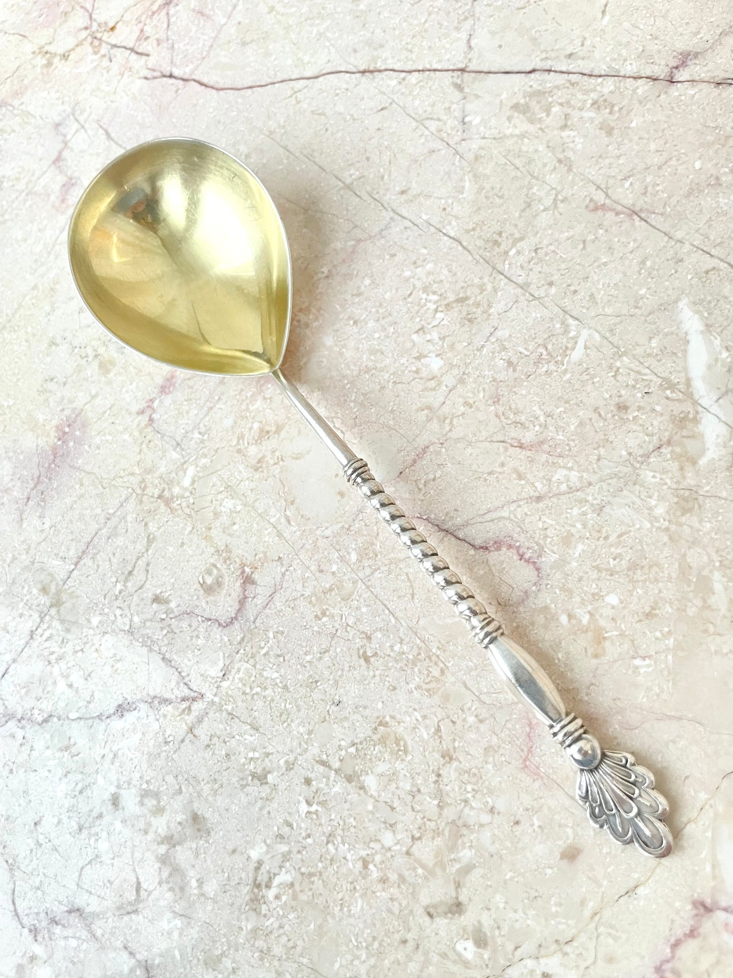 Big silver salad spoon from Soviet Era