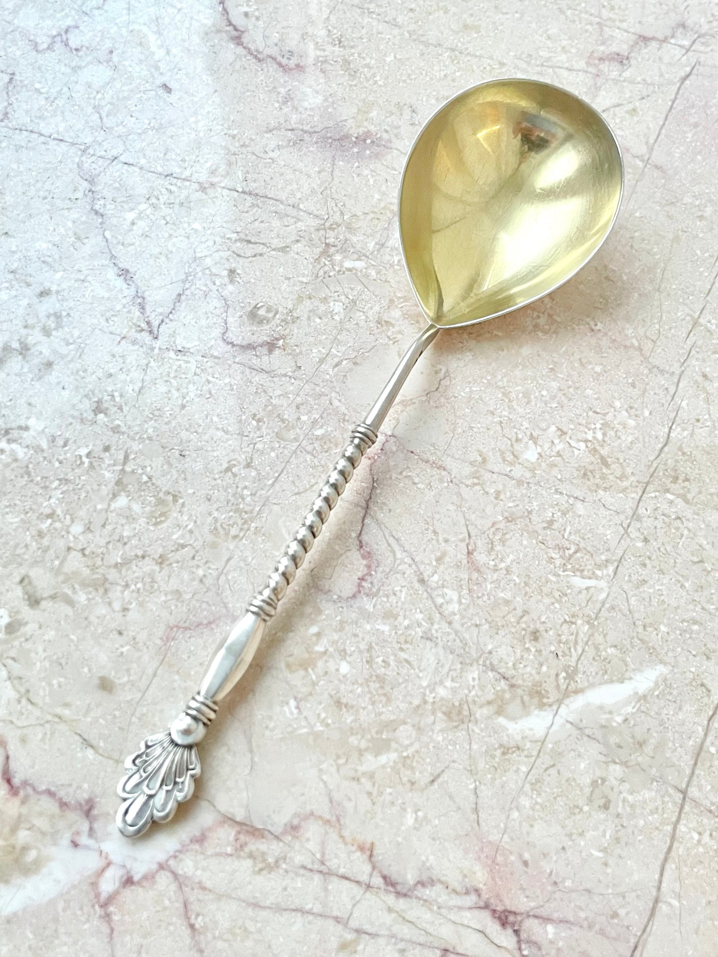 Big silver salad spoon from Soviet Era