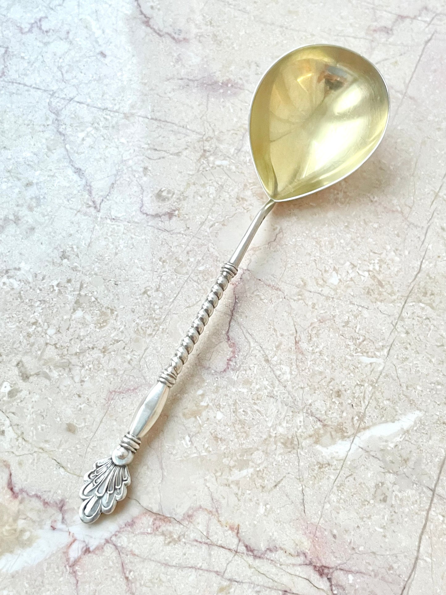 Big silver salad spoon from Soviet Era