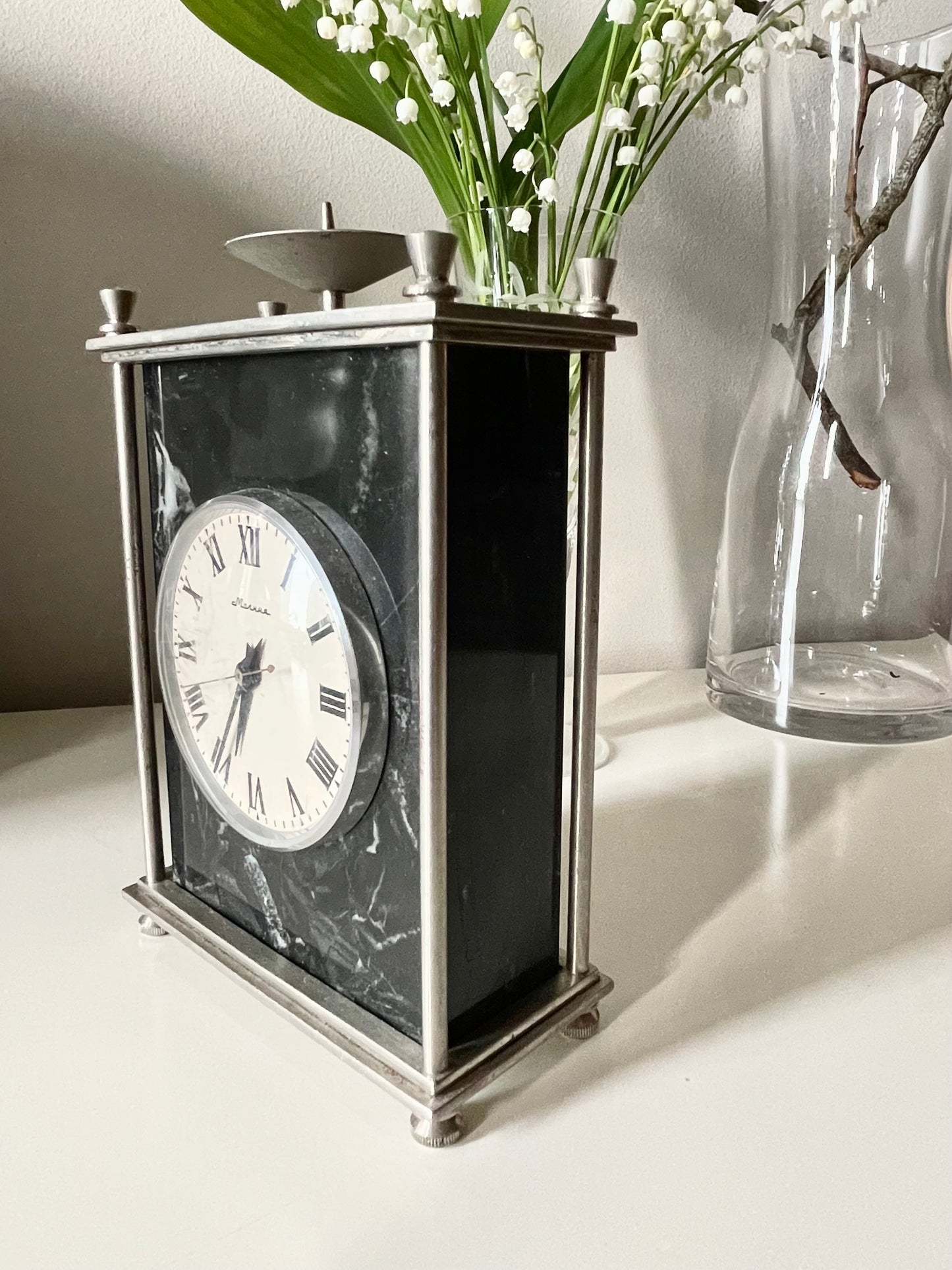 Heavy USSR era 1st grade marble clock