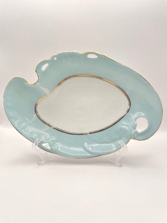 Figural tsarist era plate by M.S. Kuznetsov