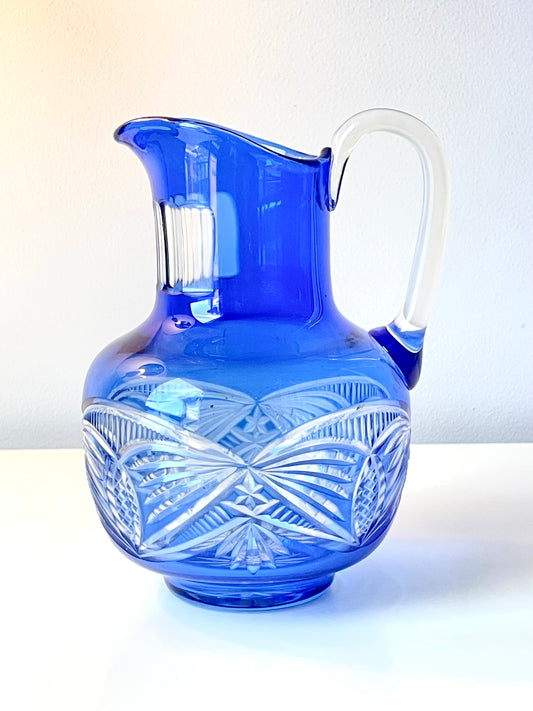 Rare colour Early Soviets Milk Pitcher from Estoian Glass Factory "Tarbeklaas" designed by Helga Kõrge
