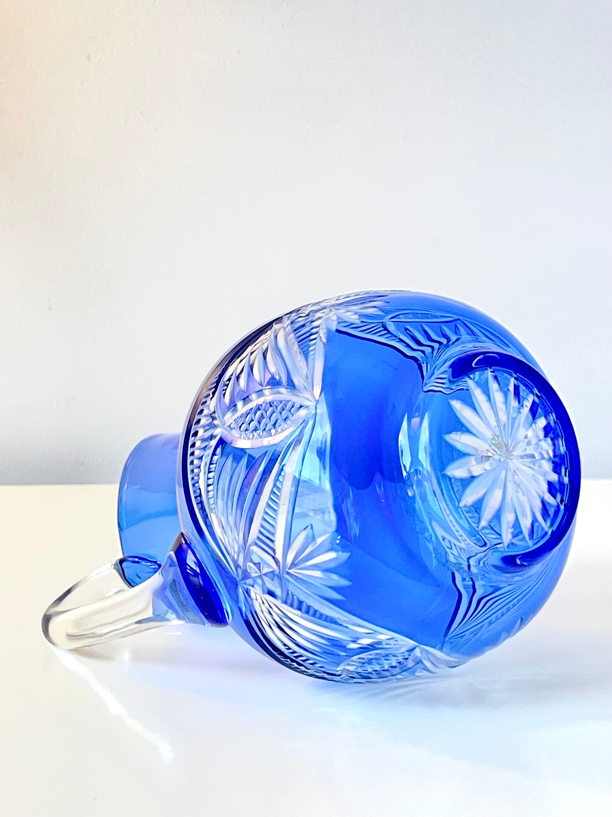 Rare colour Early Soviets Milk Pitcher from Estoian Glass Factory "Tarbeklaas" designed by Helga Kõrge
