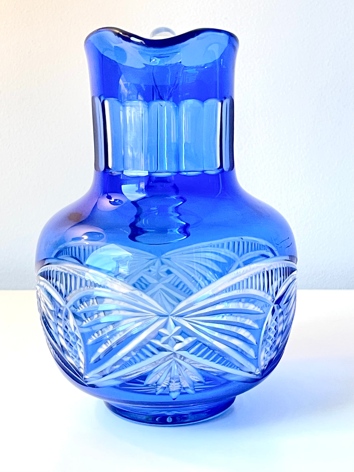 Rare colour Early Soviets Milk Pitcher from Estoian Glass Factory "Tarbeklaas" designed by Helga Kõrge