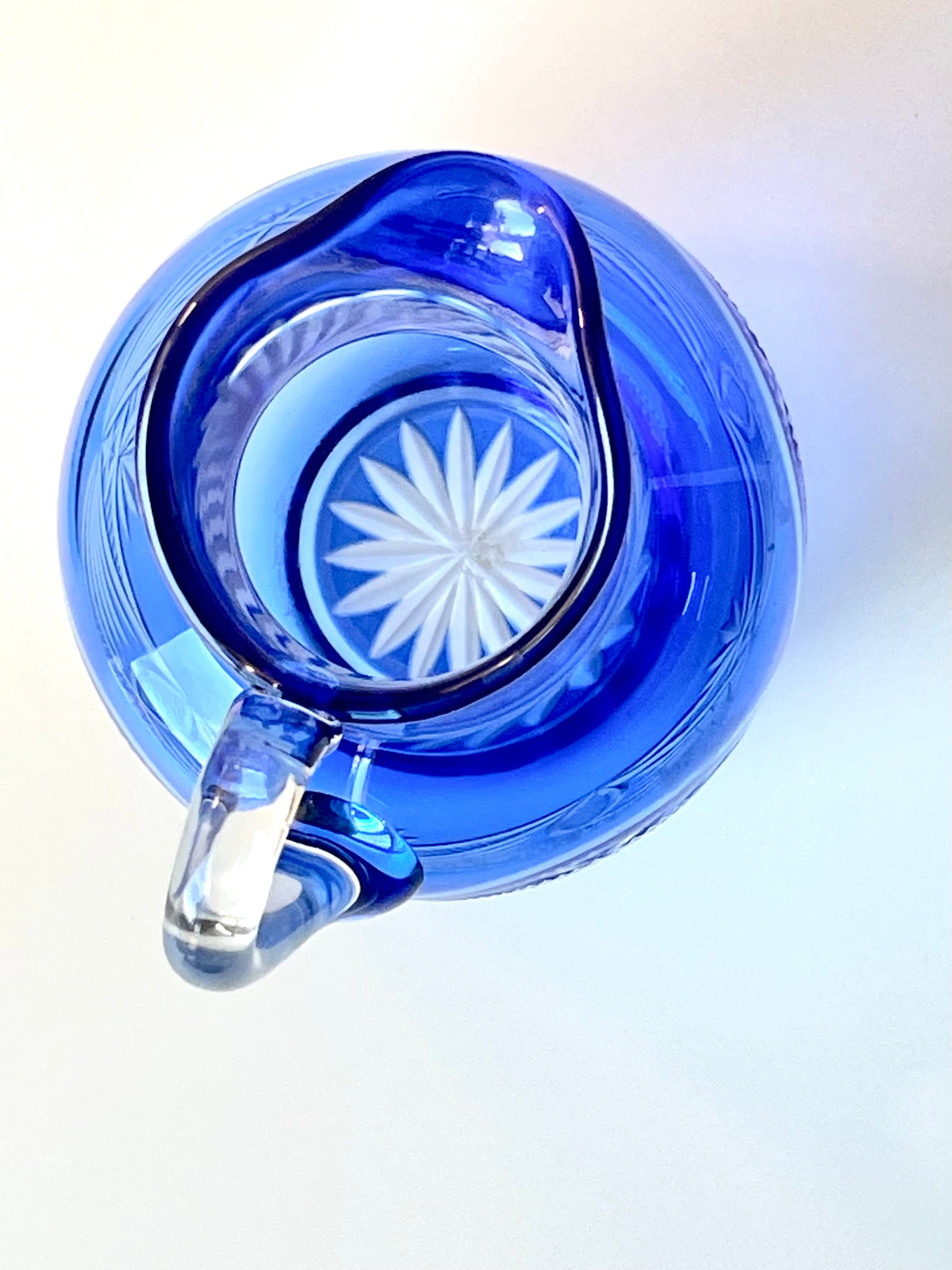 Rare colour Early Soviets Milk Pitcher from Estoian Glass Factory "Tarbeklaas" designed by Helga Kõrge