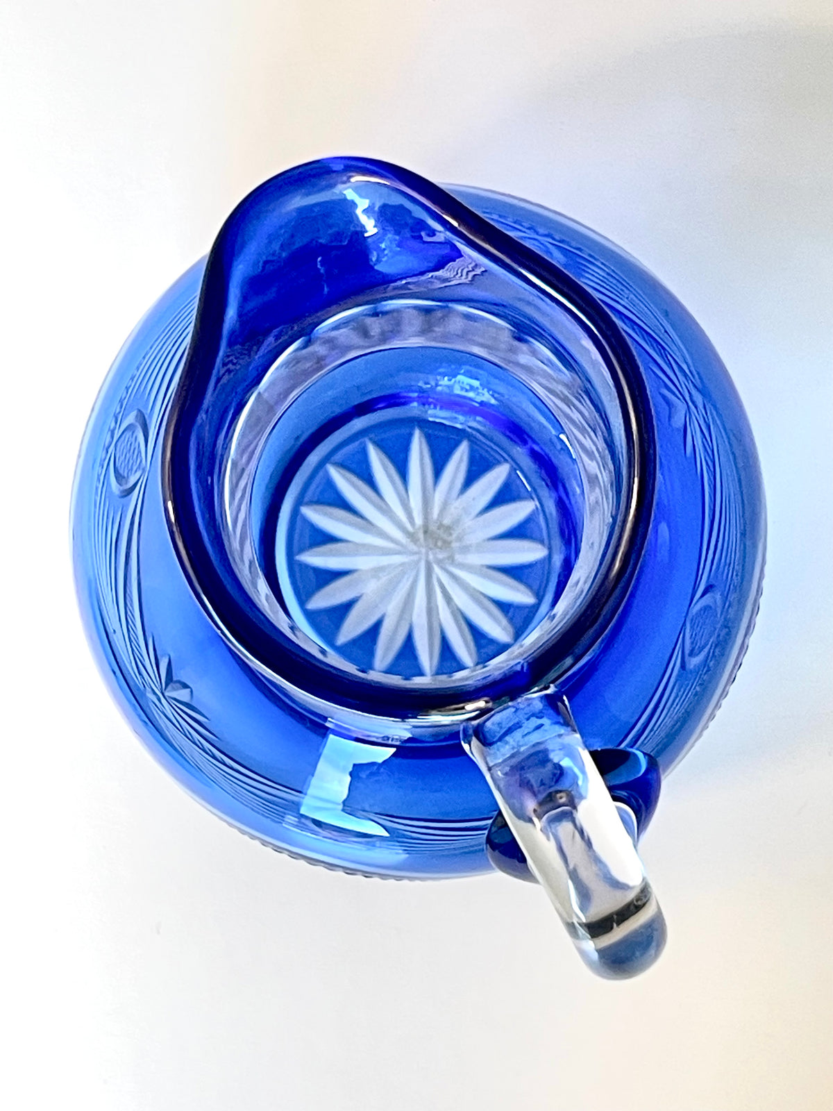 Rare colour Early Soviets Milk Pitcher from Estoian Glass Factory "Tarbeklaas" designed by Helga Kõrge