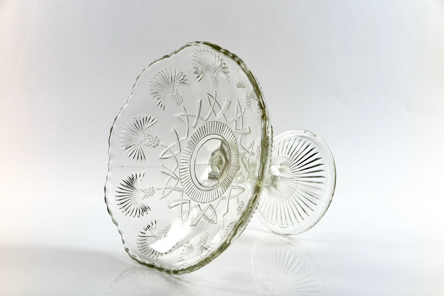 Estonian First Independance period fruit bowl with cornflower motive by Johannes Lorup manufactury