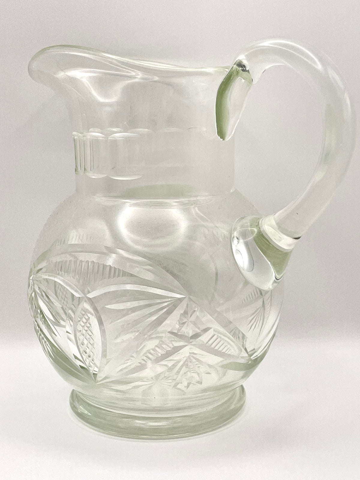Early Soviets Milk Pitcher from Estoian Glass Factory "Tarbeklaas" designed by Helga Kõrge