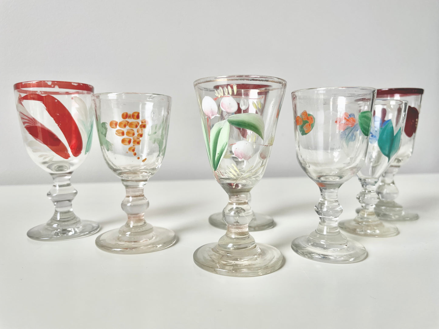 Imperial Russia’s vodka shot glasses (x7)