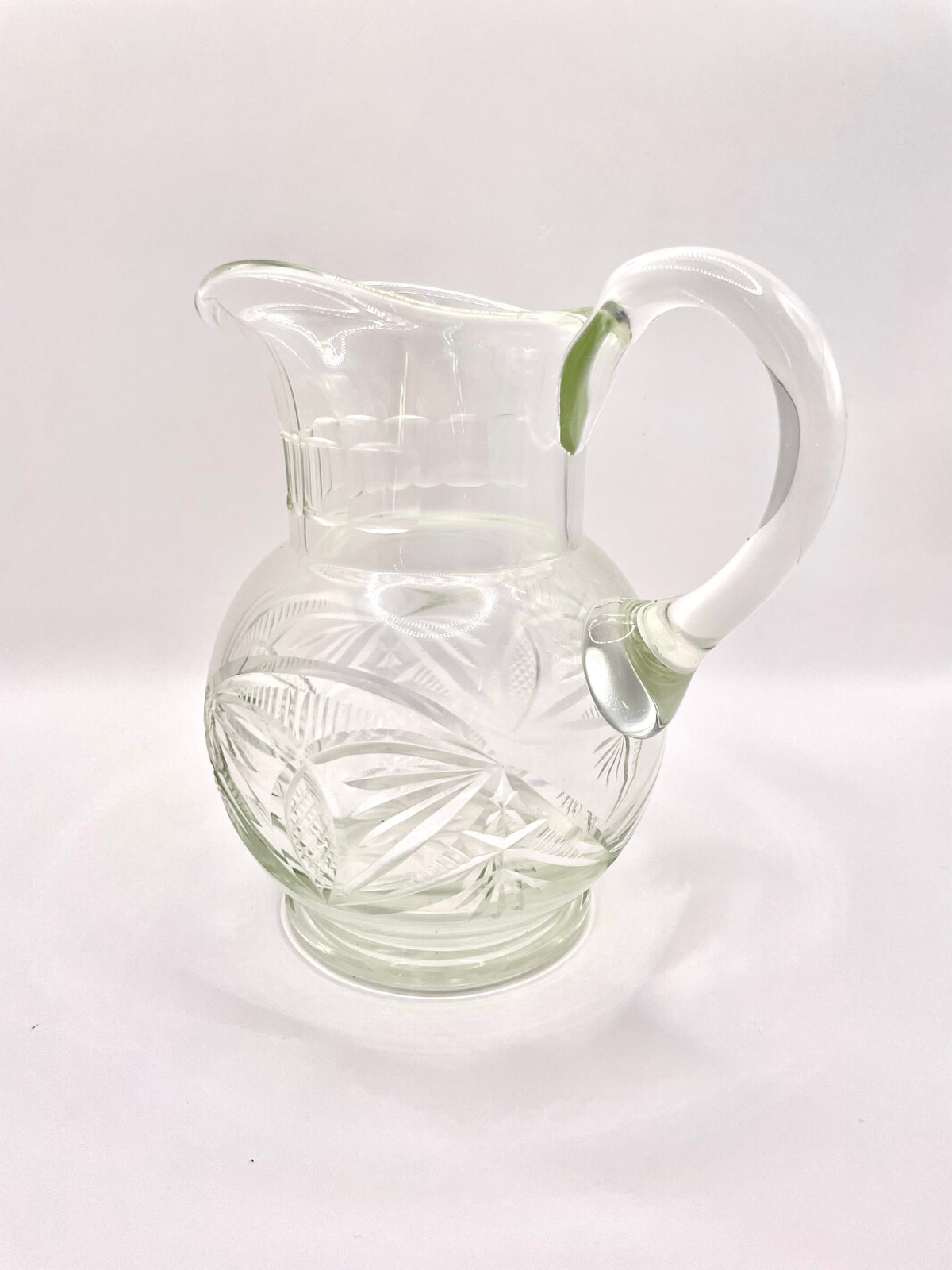 Early Soviets Milk Pitcher from Estoian Glass Factory "Tarbeklaas" designed by Helga Kõrge