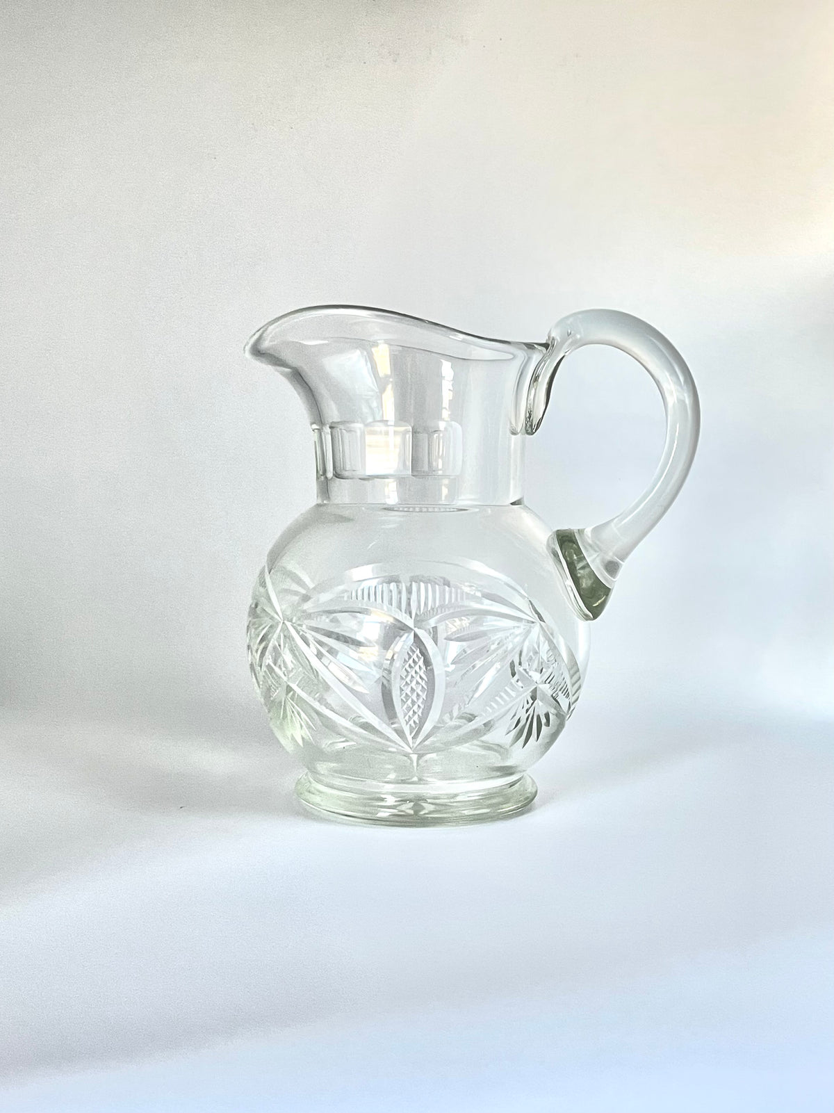 Early Soviets Milk Pitcher from Estoian Glass Factory "Tarbeklaas" designed by Helga Kõrge
