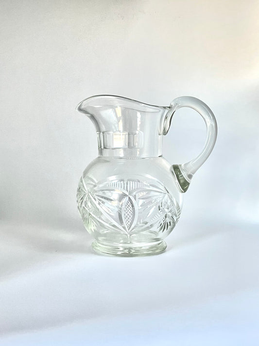 Early Soviets Milk Pitcher from Estoian Glass Factory "Tarbeklaas" designed by Helga Kõrge