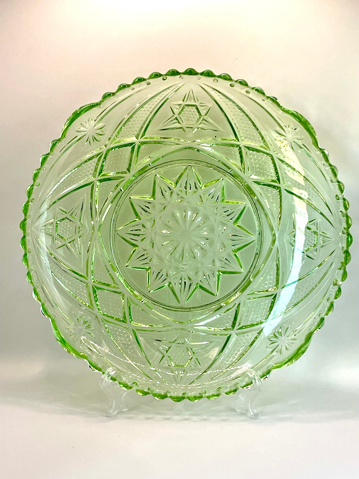 Lorup green glass platter