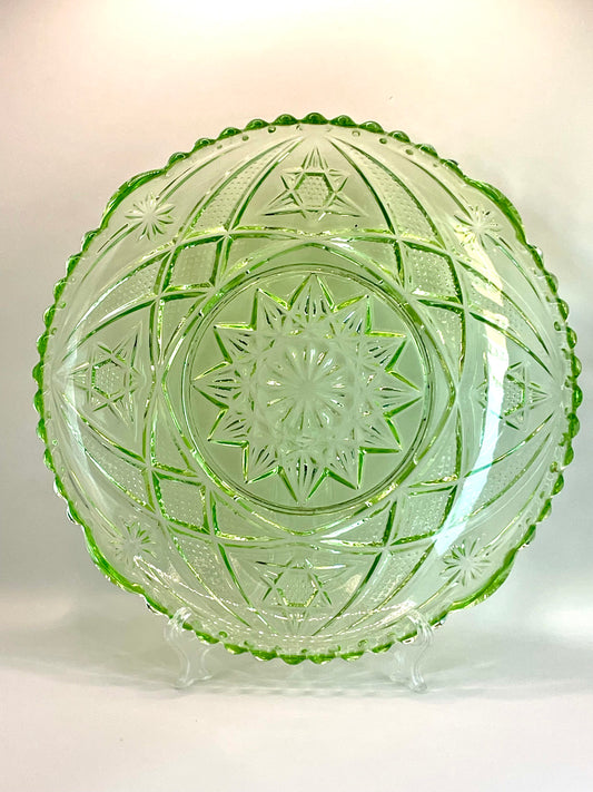 Lorup green glass platter