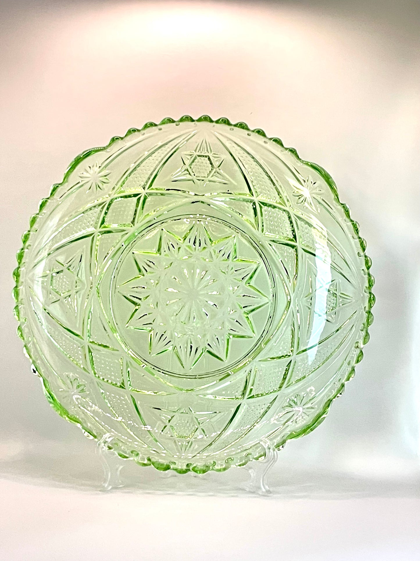 Lorup green glass platter