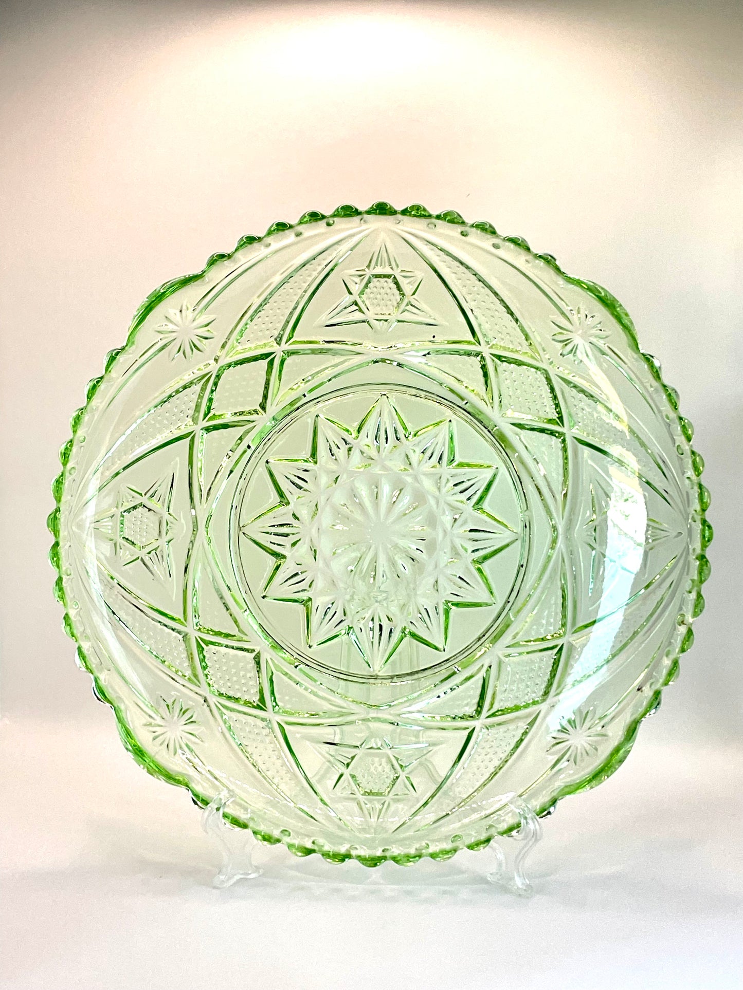 Lorup green glass platter
