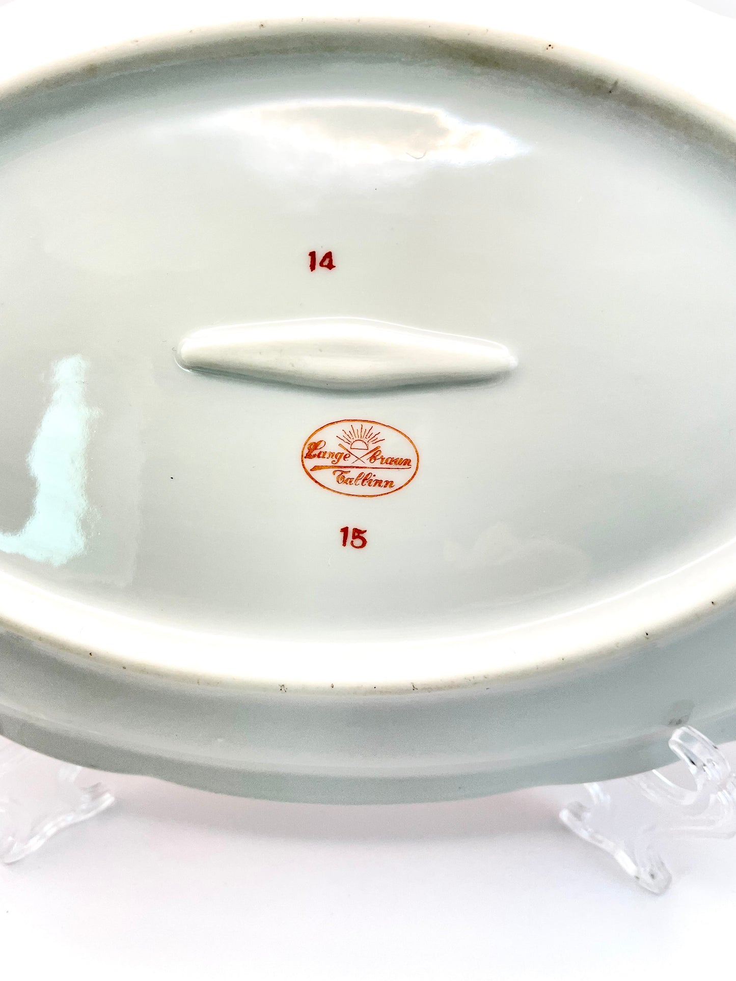 Langebraun platter with a hand-painted sausage