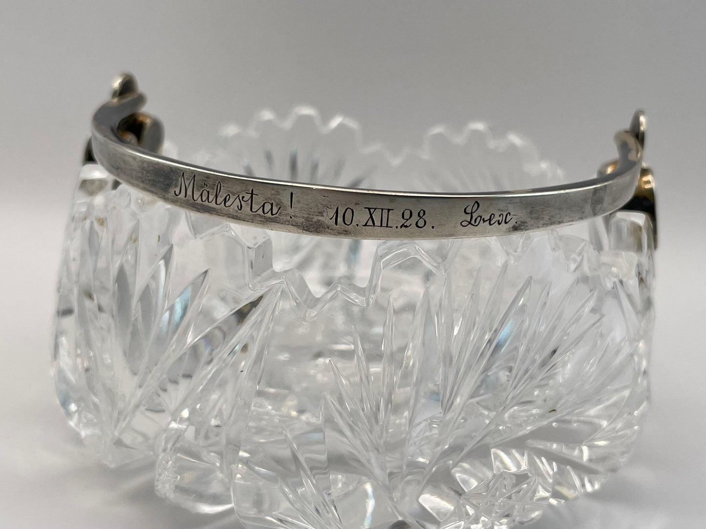 (SILVER MARKS, VENDOR, BRIGHTER PHOTOS) Estonian First Independance crystal sugar