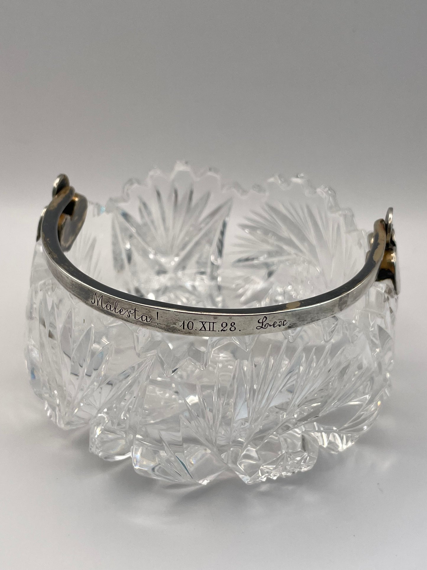 (SILVER MARKS, VENDOR, BRIGHTER PHOTOS) Estonian First Independance crystal sugar