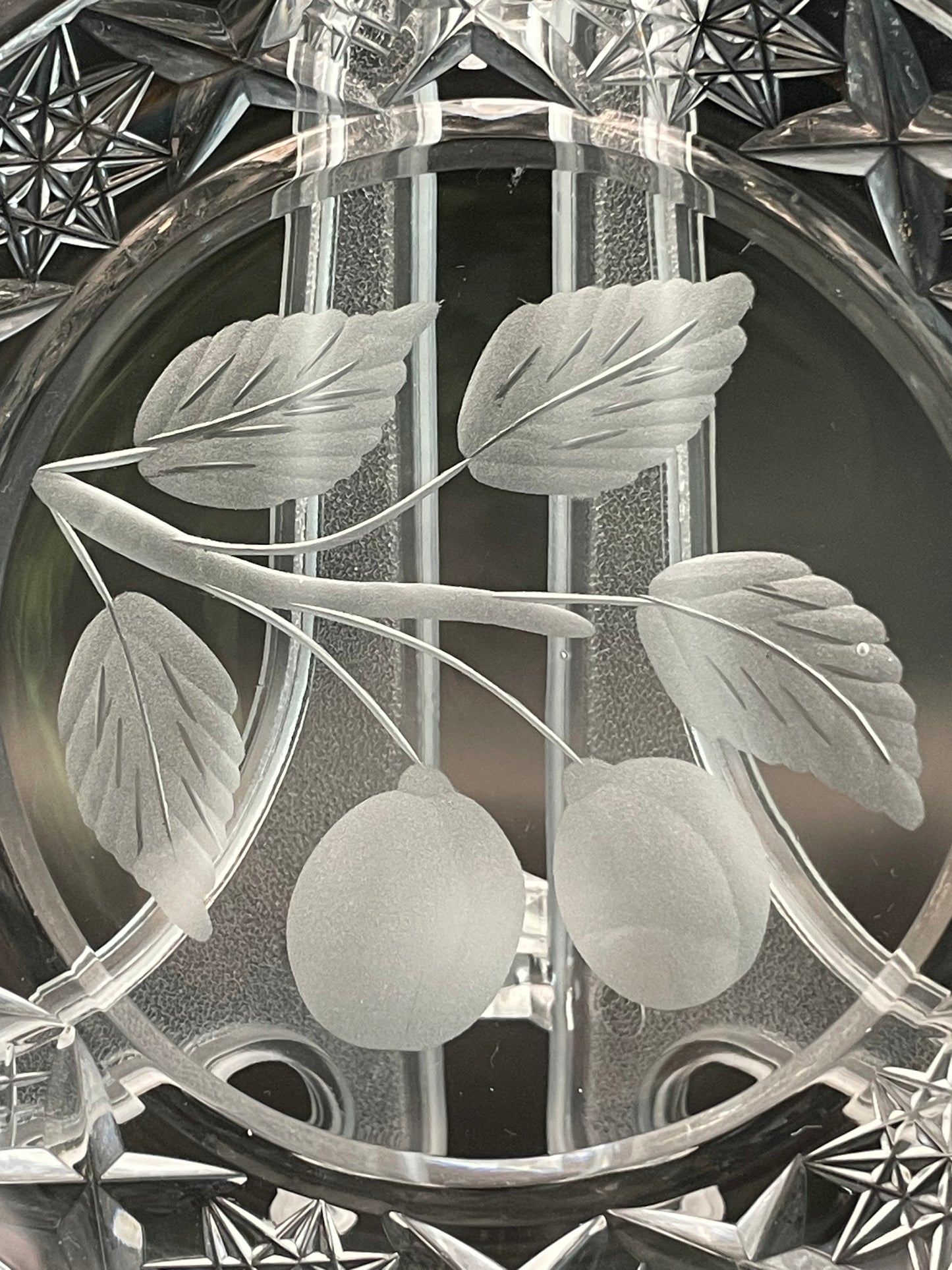 Two small Estonian crystal workshop plates